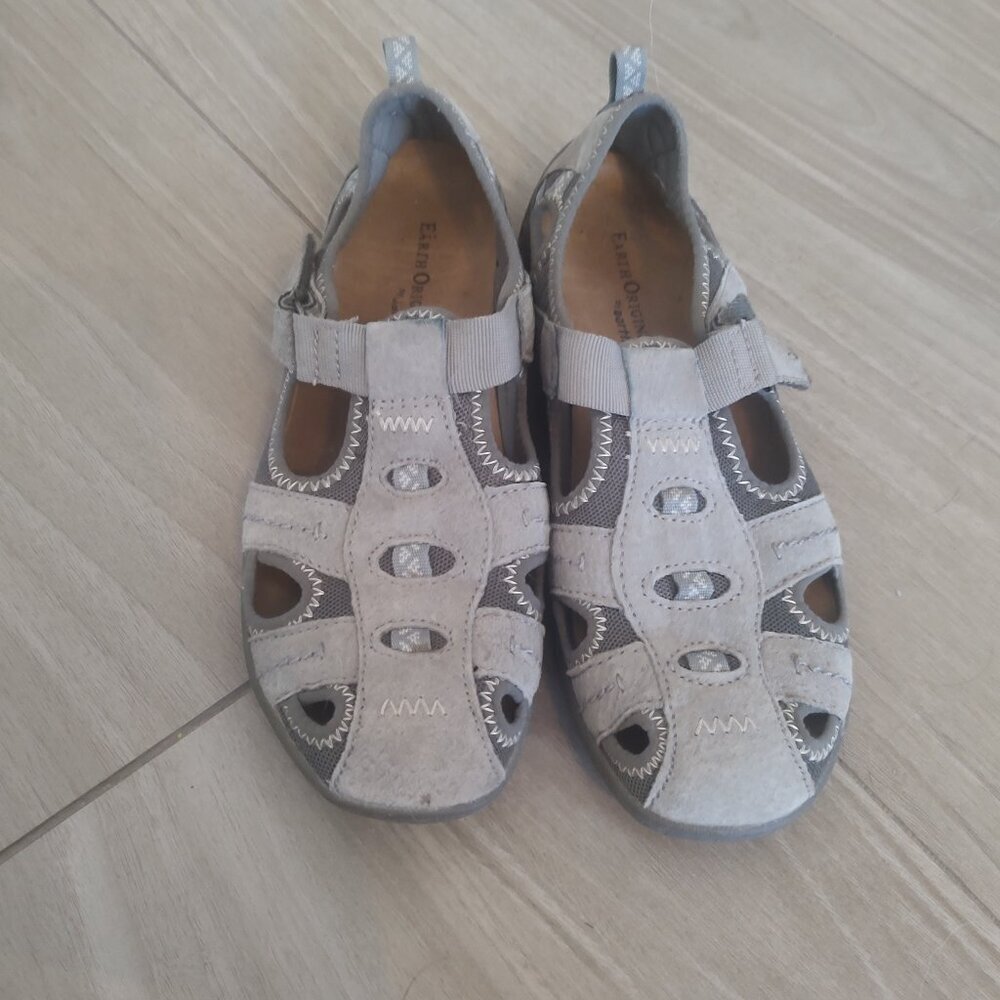 Earth Origins Camby Gray Suede Loafer Shoes Women's